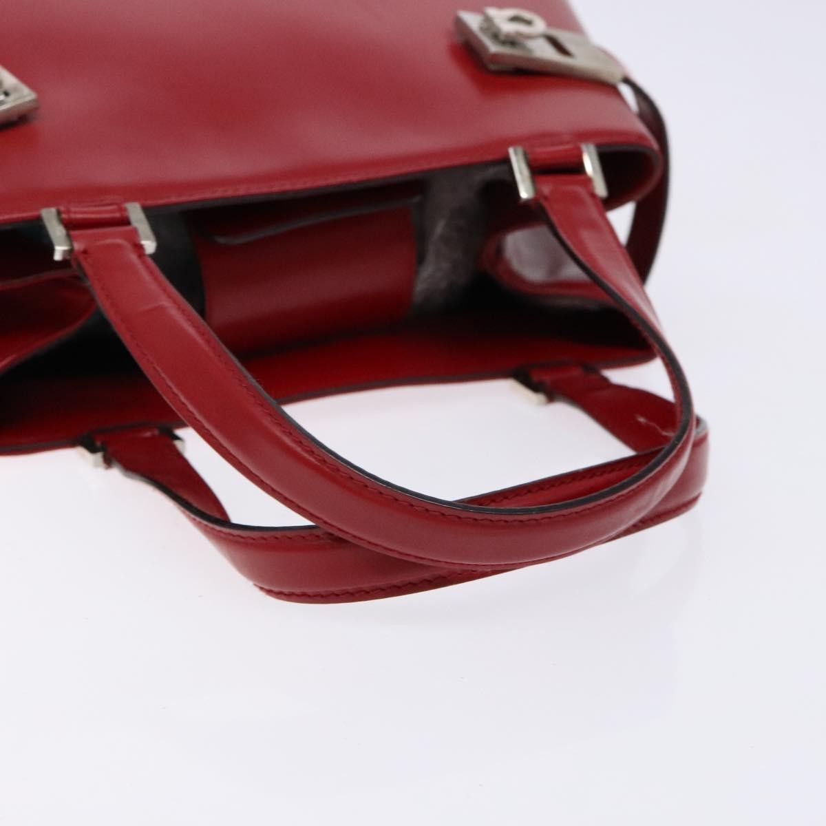 Salvatore Ferragamo Gancini handbag Leather, RED, LEATHER, Handbag