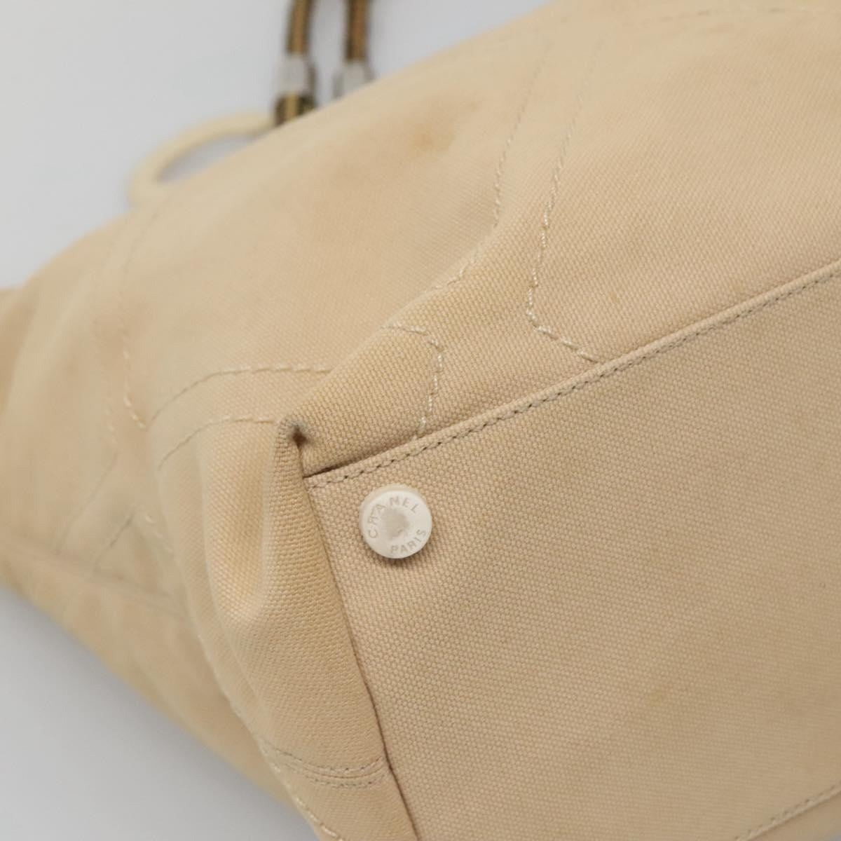 Chanel Vintage Cruise Line No.5 Tote Quilted Canvas, BEIGE, CANVAS, Tote bag