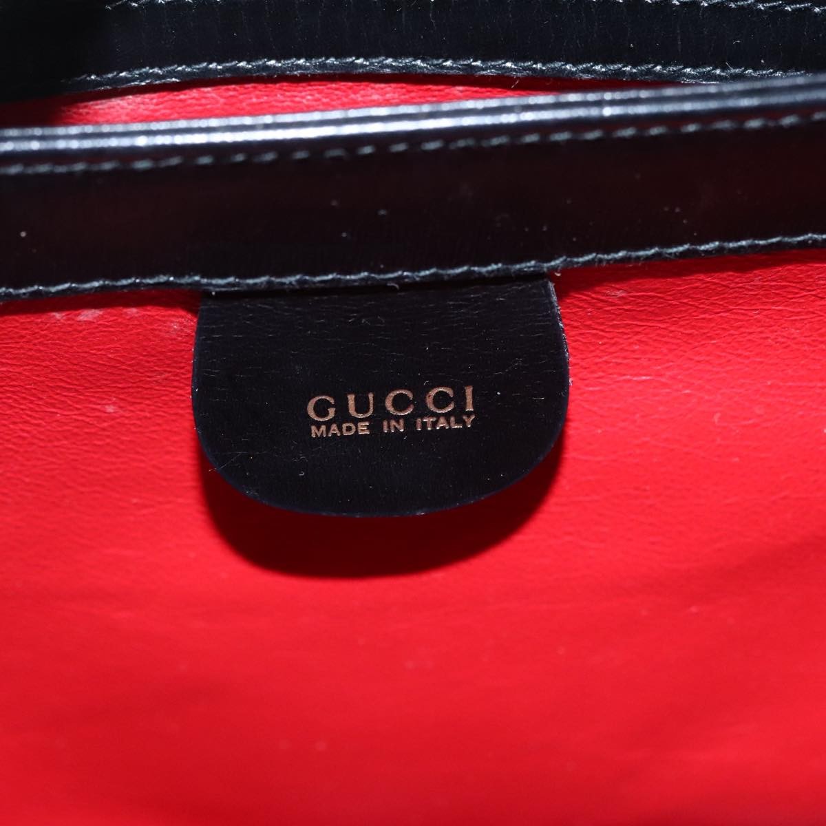 Gucci Vintage Convertible Bamboo Box Crossbody Bag Leather, BLACK, LEATHER, Handbag