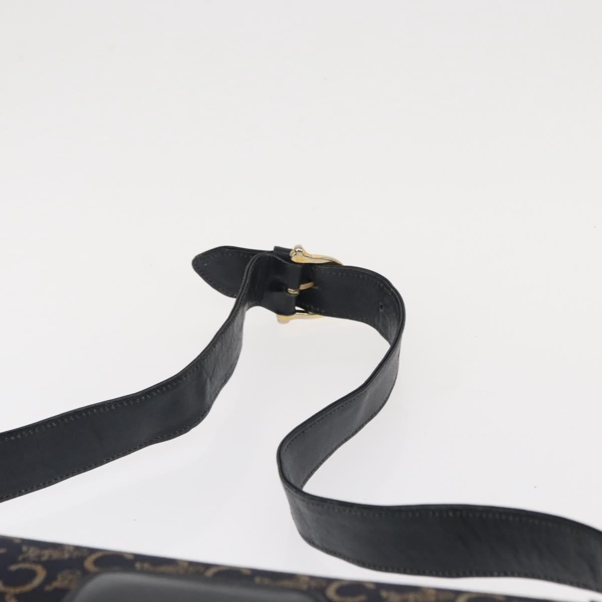 Celine Horse Carriage Shoulder bag Canvas and Leather, NAVY, CANVAS, Shoulder bag