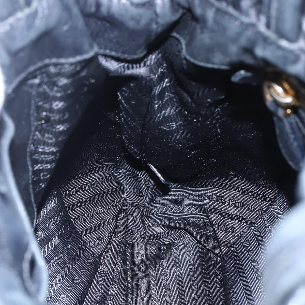 Prada Bow Tie Pleated Tote Leather, BLACK, LEATHER, Handbag