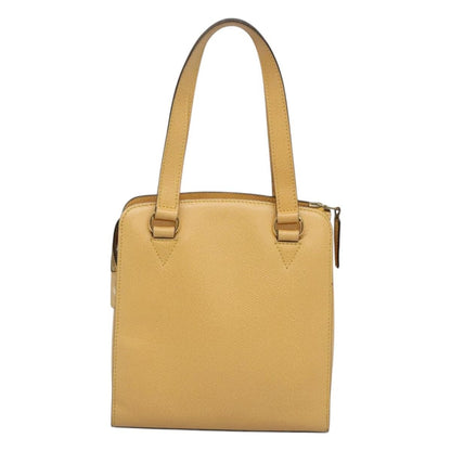 Celine Vintage turn lock shoulder bag Leather, YELLOW, LEATHER, Shoulder bag