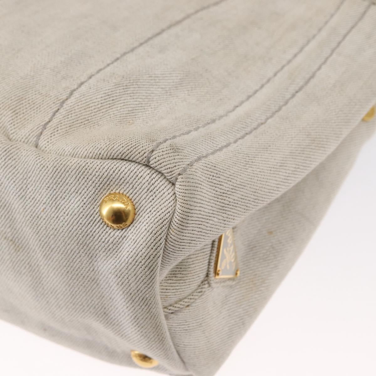 Prada Canapa Convertible Tote Canvas, GRAY, CANVAS, Tote bag