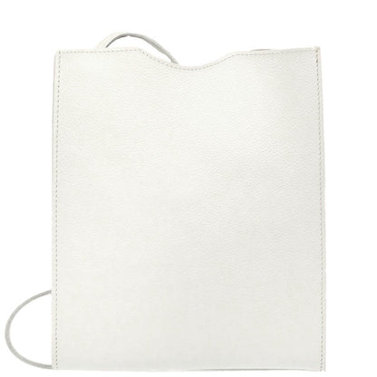 Hermes Onimaitou Handbag Leather, WHITE, LEATHER, Shoulder bag