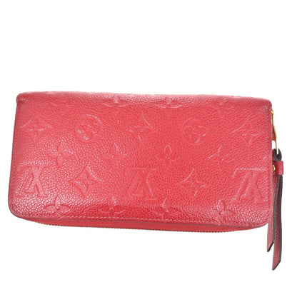 Louis Vuitton Zippy Wallet NM Leather Empreinte, RED, LEATHER, Wallets