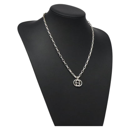 Gucci Interlocking G Pendant Necklace Sterling Silver, SILVER, SILVER, Necklace