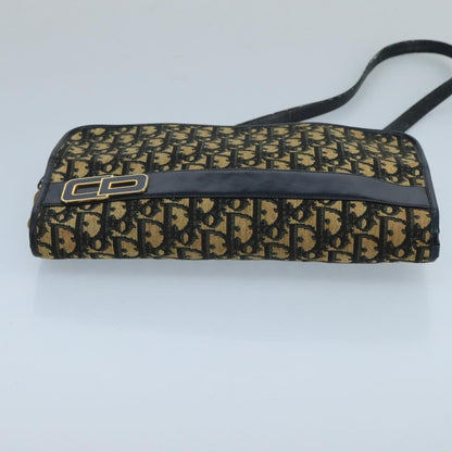 Christian Dior Vintage Trotter Crossbody Bag Diorissimo Coated Canvas, NAVY, CANVAS, Shoulder bag