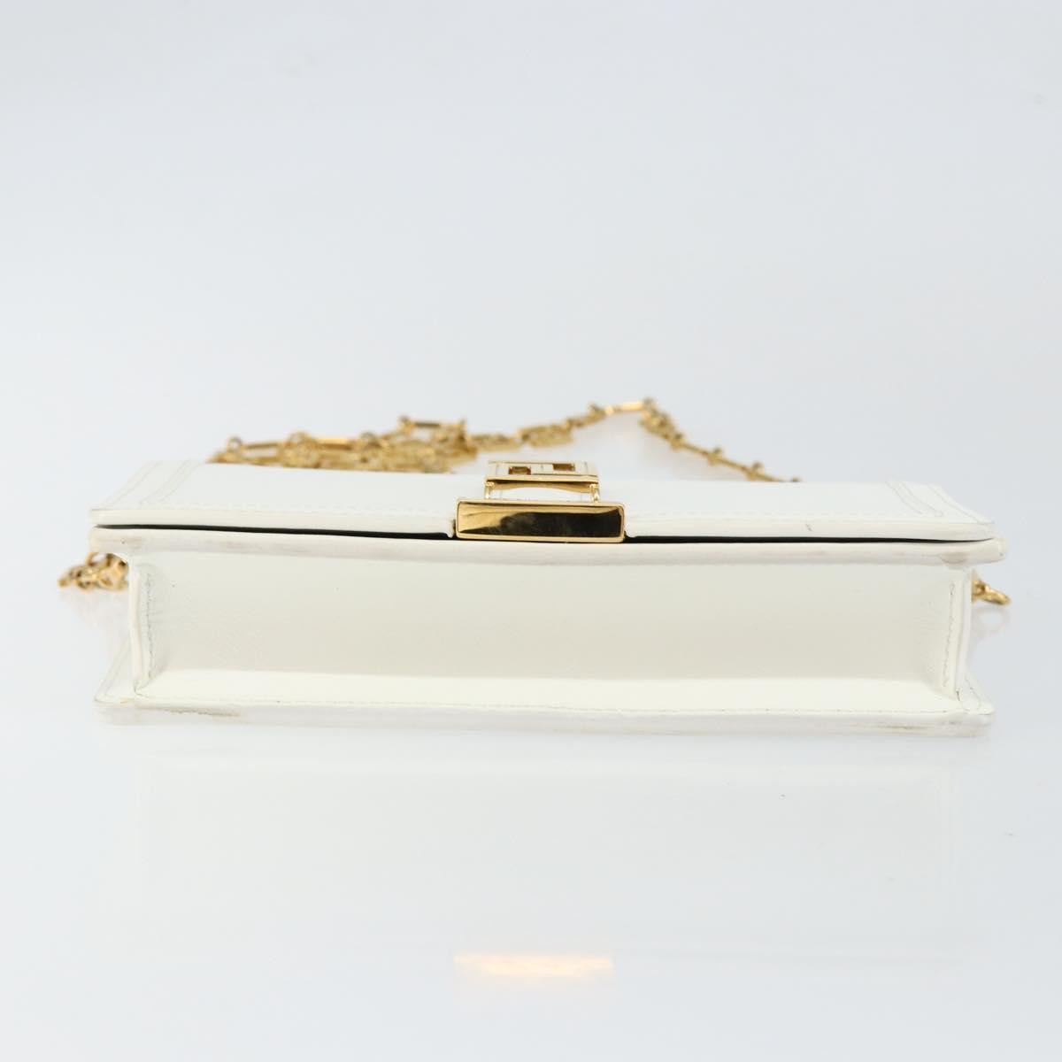 Versace Greca Goddess Wallet on Chain Leather, WHITE, LEATHER, Wallets