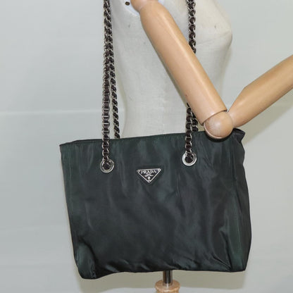 Prada Vintage Chain Tote Tessuto, KHAKI, NYLON, Tote bag
