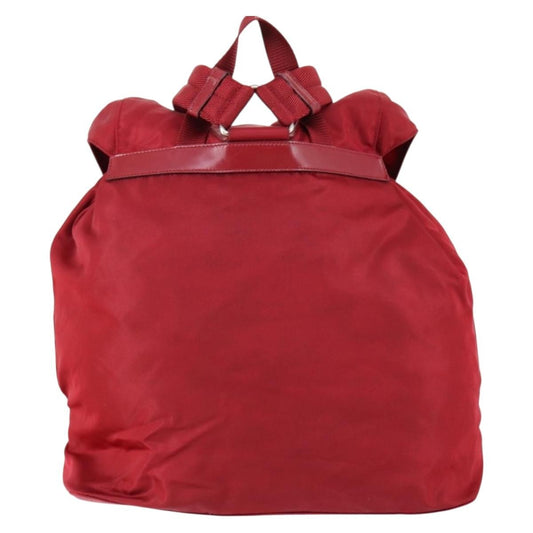Prada Double Front Pocket Backpack Tessuto, RED, NYLON, Backpack