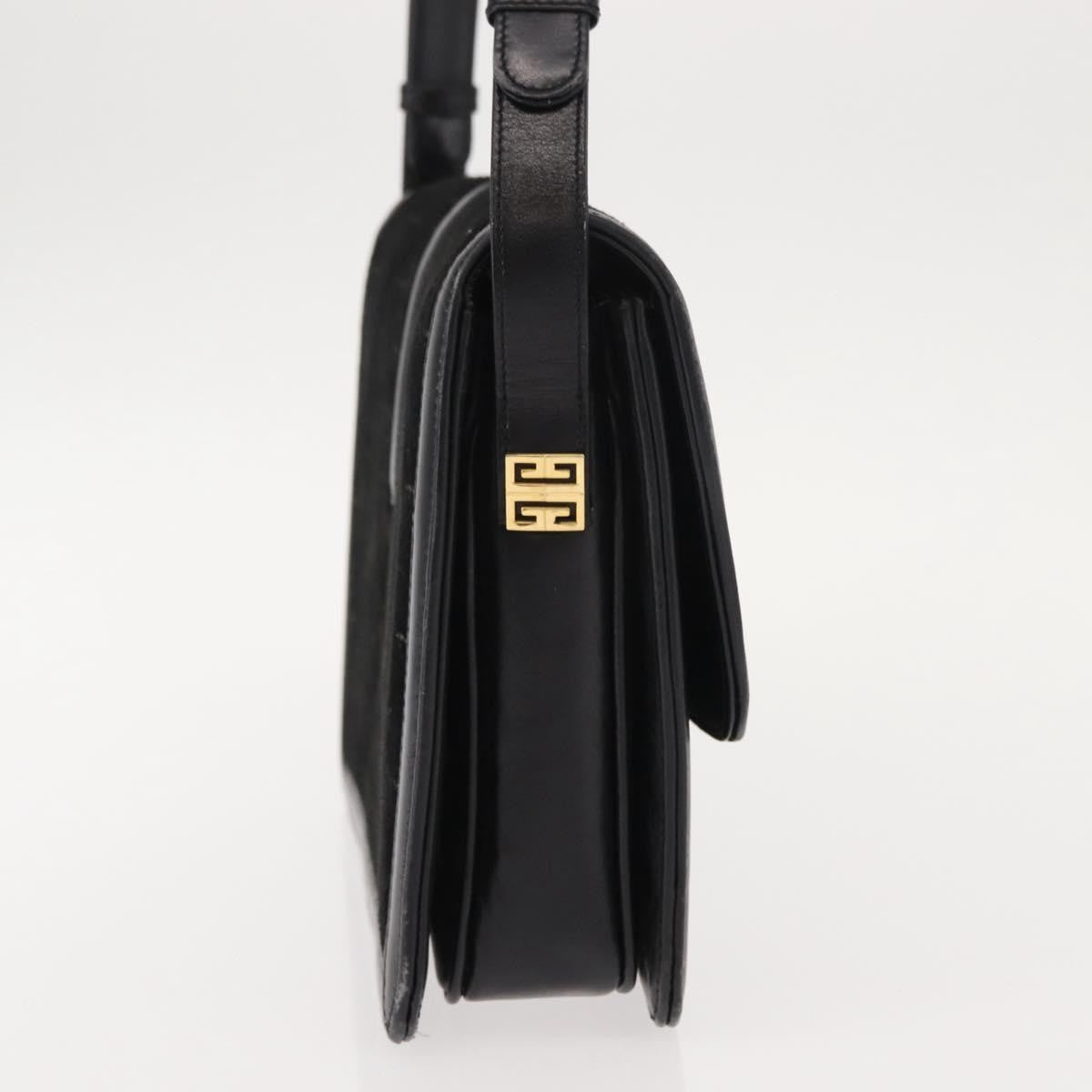 Givenchy Vintage 4G shoulder bag Suede, BLACK, SUEDE, Shoulder bag