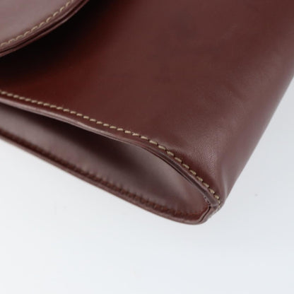 cartier Must de Cartier Clutch bag Leather, BURGUNDY, LEATHER, Clutche & pouche