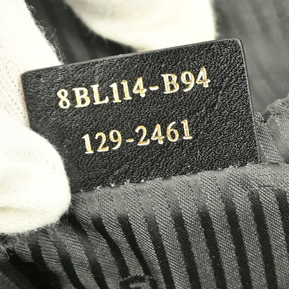 Fendi Chameleon Satchel Patent and Canvas, BLACK, PATENT_LEATHER, Handbag