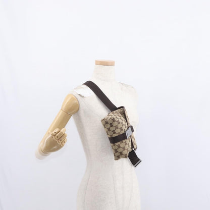 Gucci Buckle Belt Bag GG Canvas, BEIGE, CANVAS, Shoulder bag