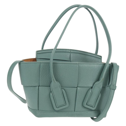 Bottega Veneta Arco Bag Maxi Intrecciato Leather, Green, Leather, Handbag