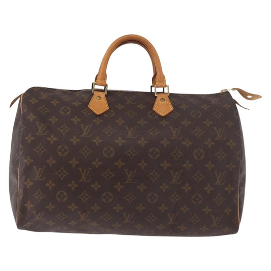 Louis Vuitton Speedy Handbag Monogram Canvas, Brown, Canvas, Handbag