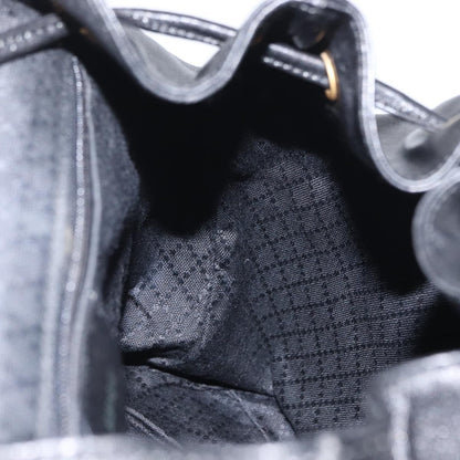 Gucci Vintage Bamboo Backpack Leather, BLACK, LEATHER, Backpack