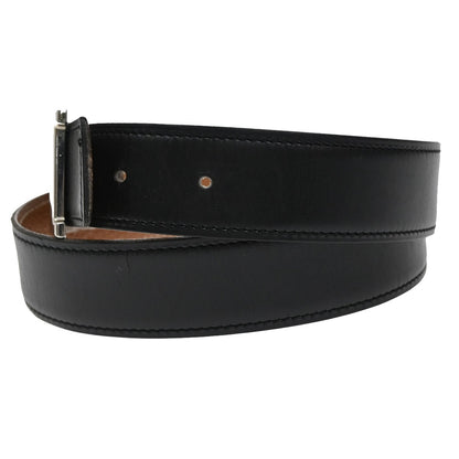Hermes Constance Reversible Belt Leather, BLACK, LEATHER, Belts