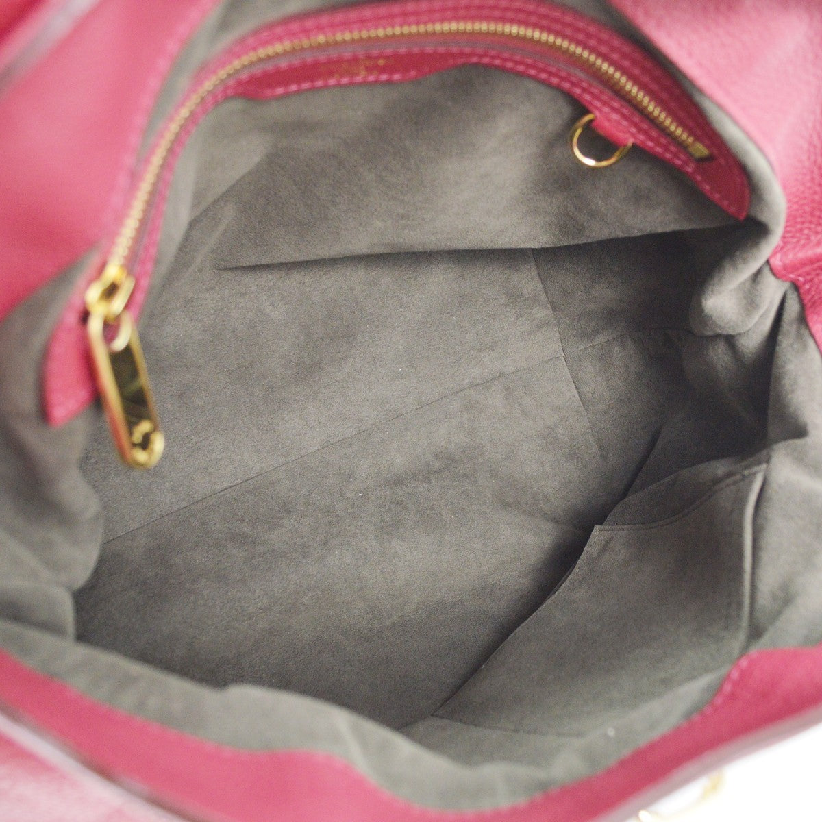 Louis Vuitton Cirrus Handbag Mahina Leather, RED, LEATHER, Handbag