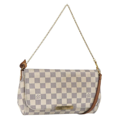 Louis Vuitton Favorite Handbag Damier, WHITE, CANVAS, Clutche & pouche