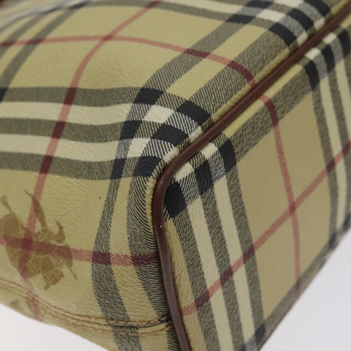 Burberry Top Handle Tote Haymarket Coated Canvas, BEIGE, PVC, Tote bag