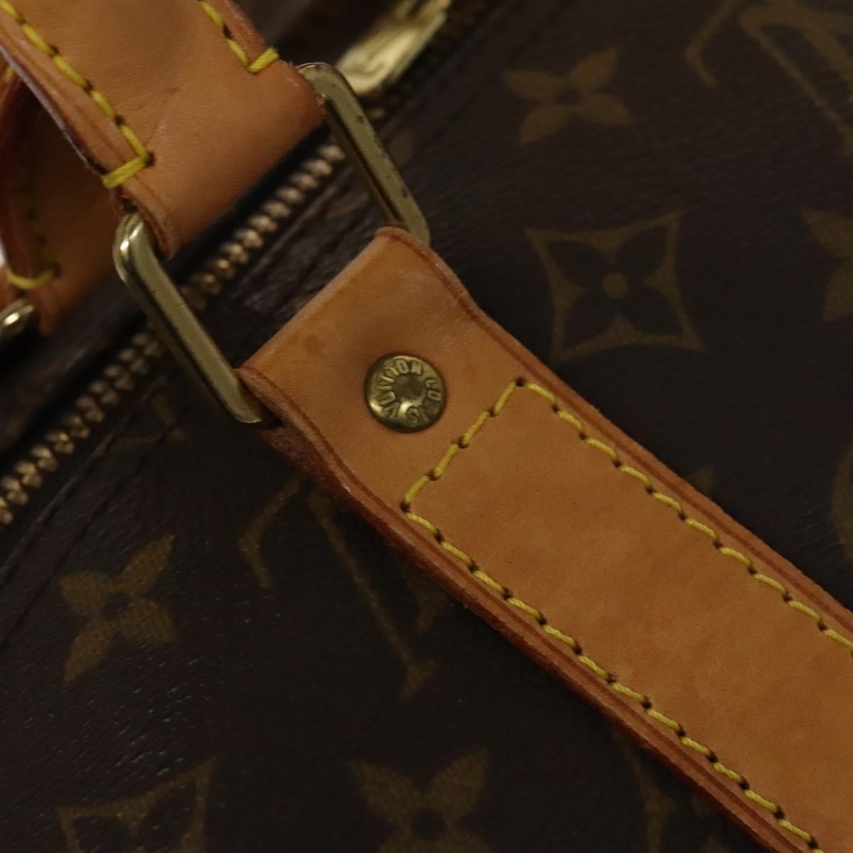Louis Vuitton Keepall Bag Monogram Canvas, BROWN, CANVAS, Travel bag