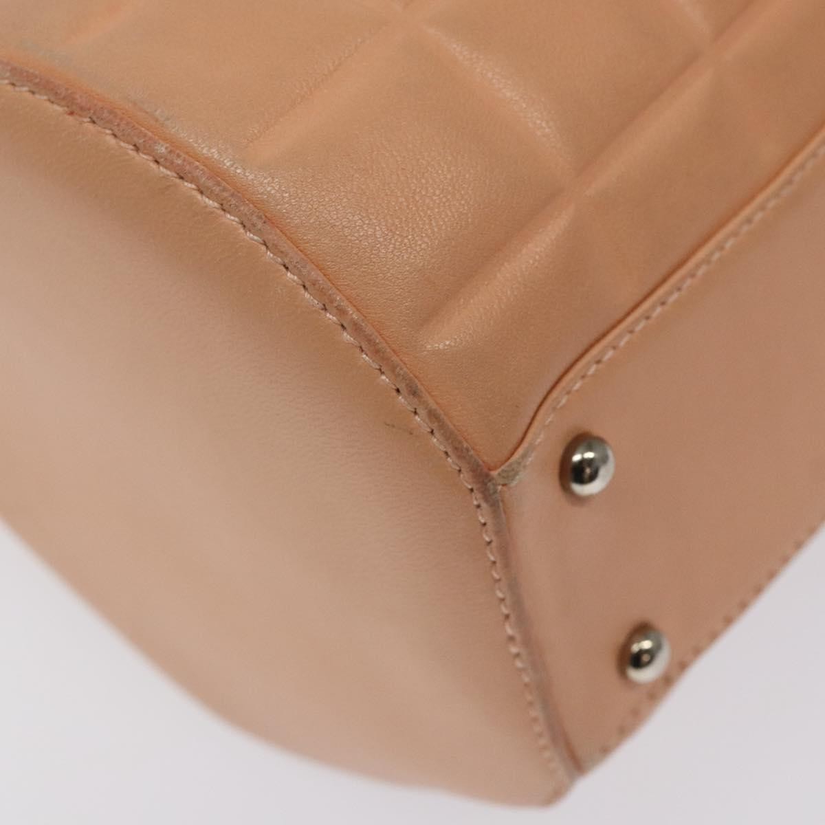 Chanel Chocolate Bar Barrel Bag Quilted Leather, BEIGE, LEATHER, Handbag