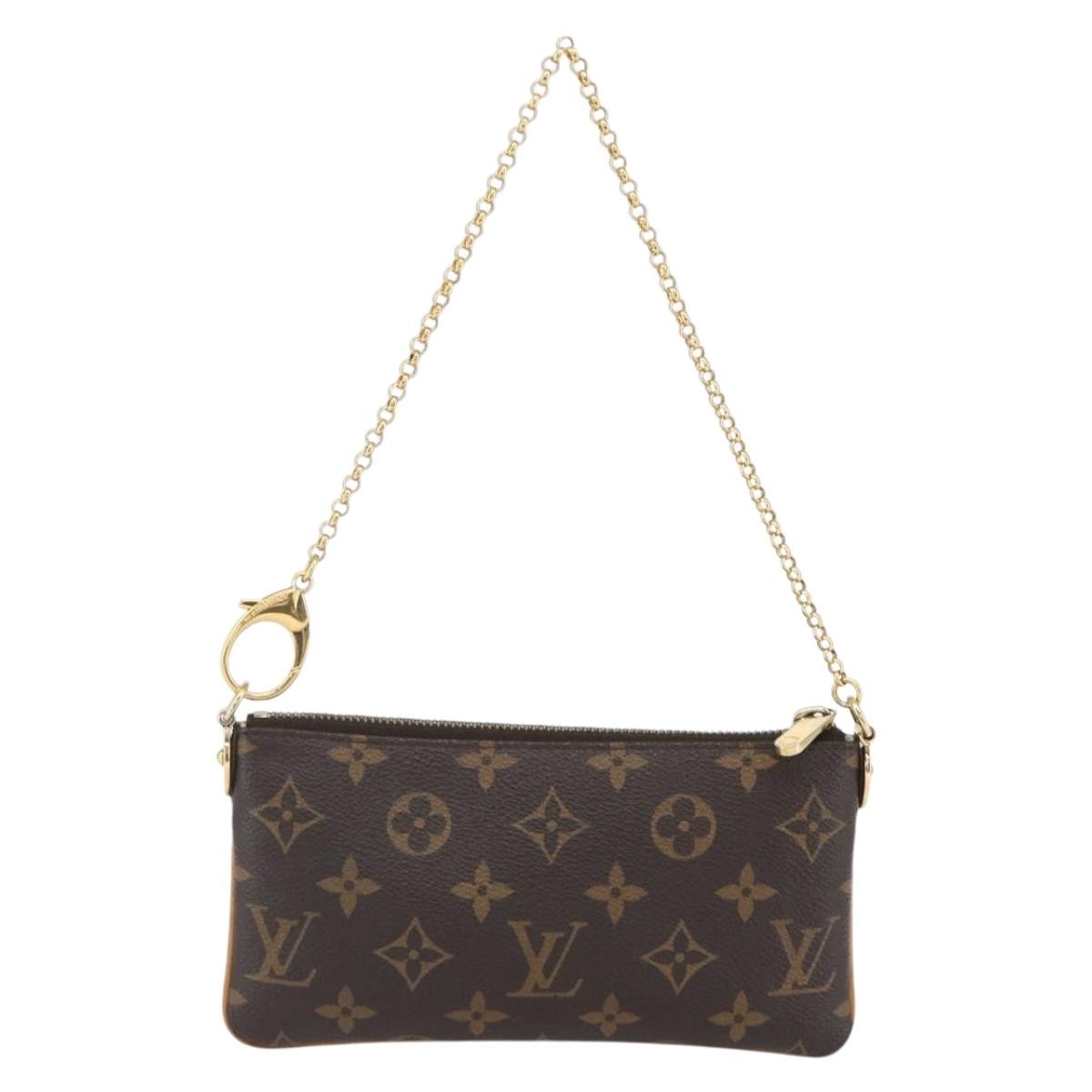 Louis Vuitton Milla Pochette Monogram Canvas, BROWN, CANVAS, Clutche & pouche