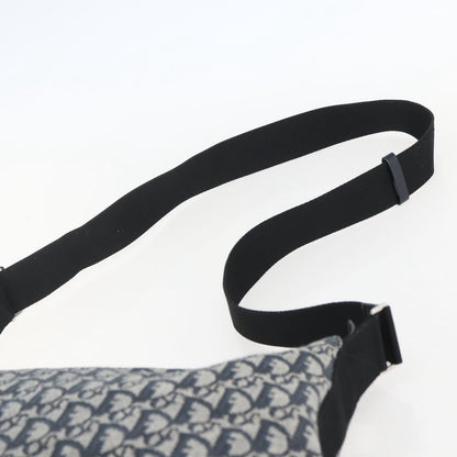 Christian Dior Vintage Trotter Shoulder Bag Canvas, NAVY, CANVAS, Shoulder bag