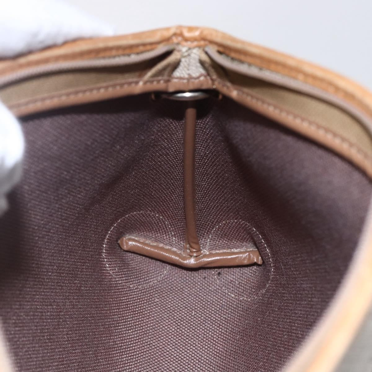 Christian Dior Vintage Honeycomb Shoulder Bag Canvas and Leather, BEIGE, CANVAS, Shoulder bag