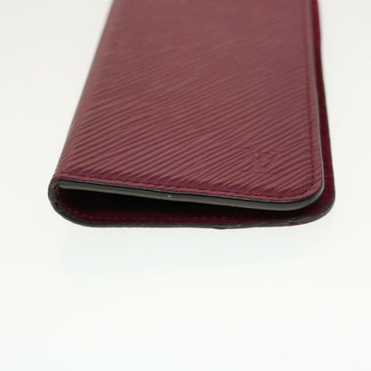 Louis Vuitton iPhone X / XS Folio Epi Leather, BURGUNDY, LEATHER, Tech accessory