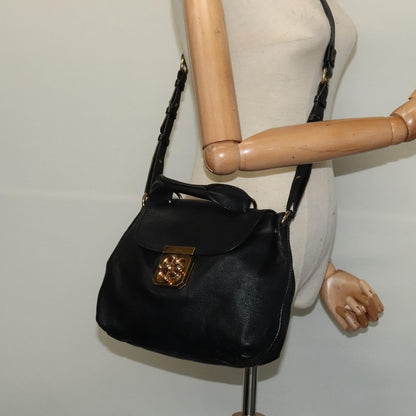 Chloe Elsie Satchel Leather, BLACK, LEATHER, Handbag