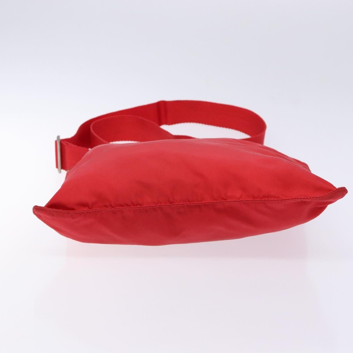Prada Flat Messenger Bag Tessuto, RED, NYLON, Crossbody bag