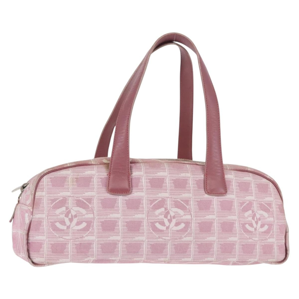 Chanel Travel Line Satchel Nylon, PINK, NYLON, Handbag