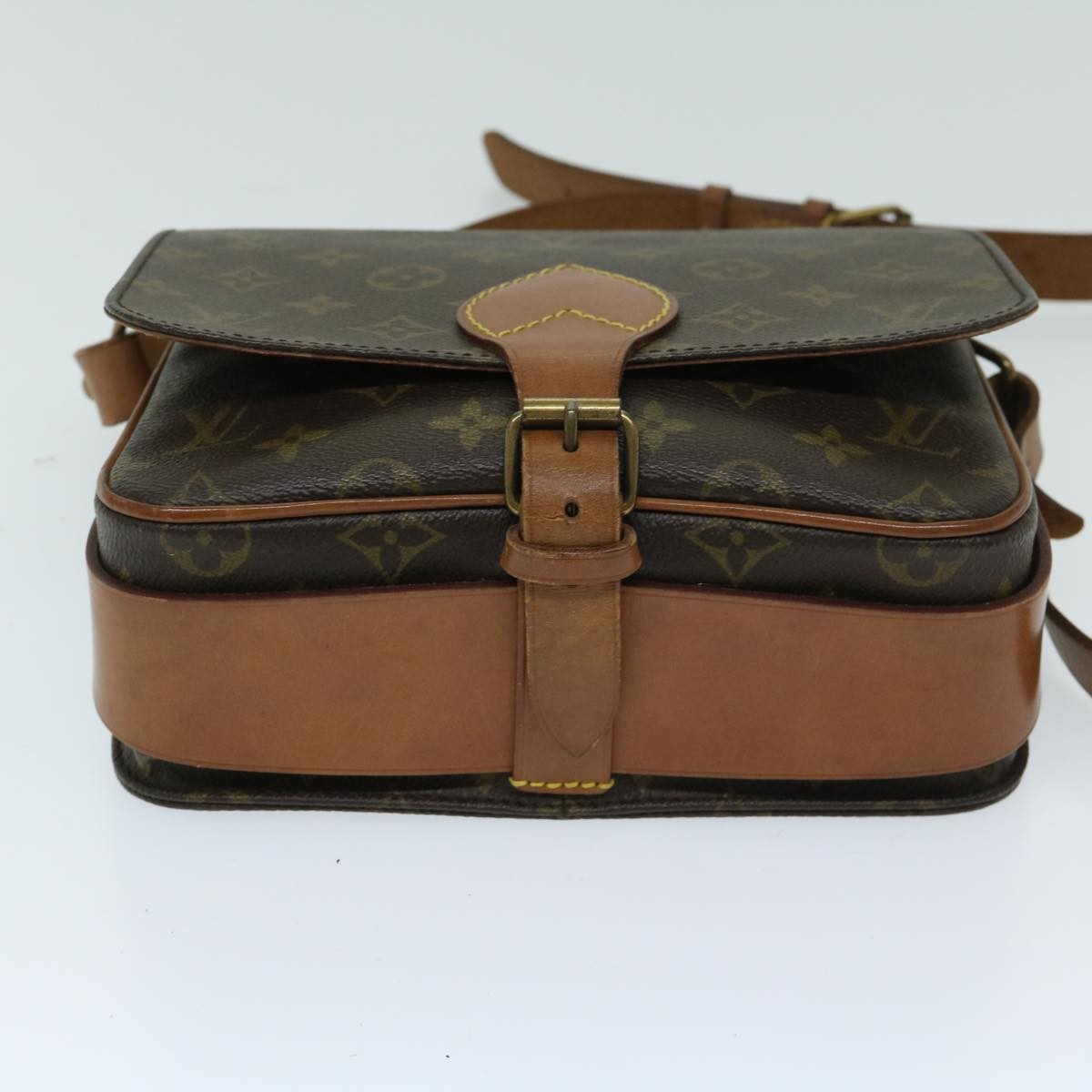 Louis Vuitton Cartouchiere Handbag Monogram Canvas, BROWN, CANVAS, Shoulder bag