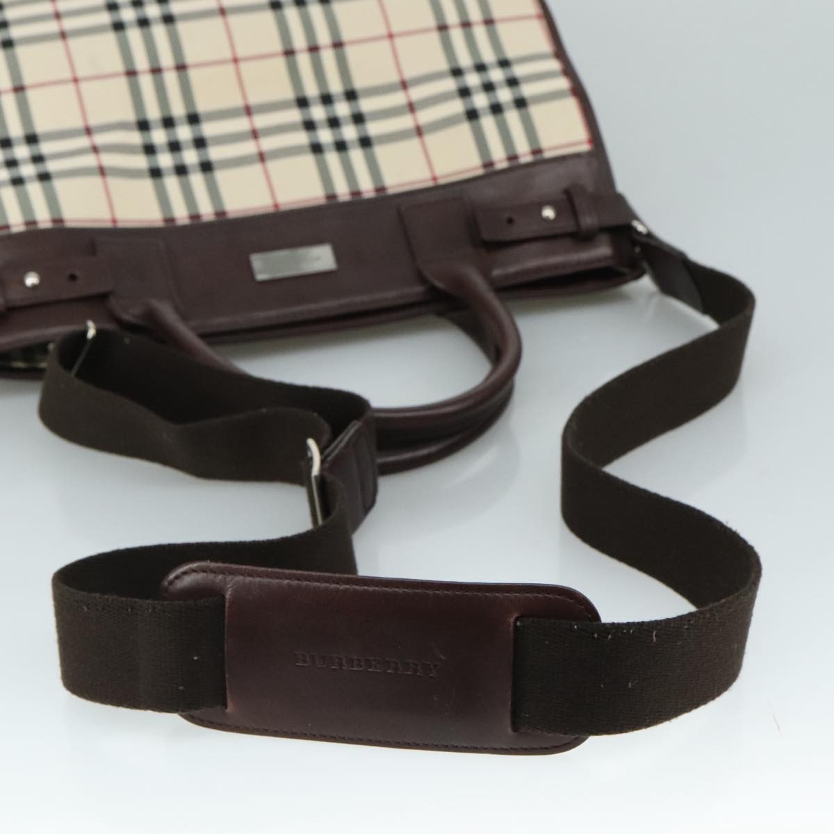 Burberry Top Handle Tote Nova Check Canvas, BEIGE, CANVAS, Tote bag