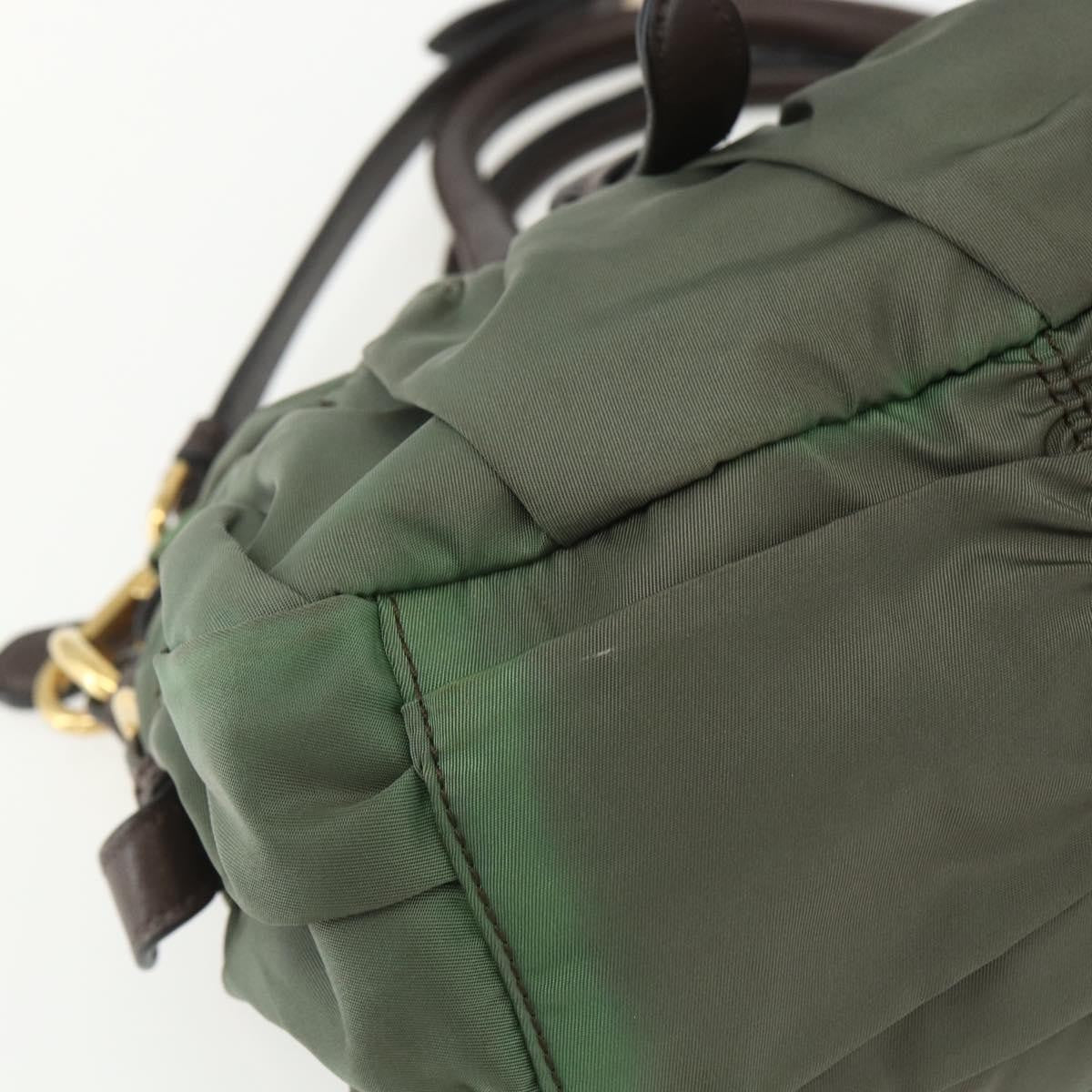 Prada Gaufre Convertible Satchel Tessuto, KHAKI, NYLON, Handbag