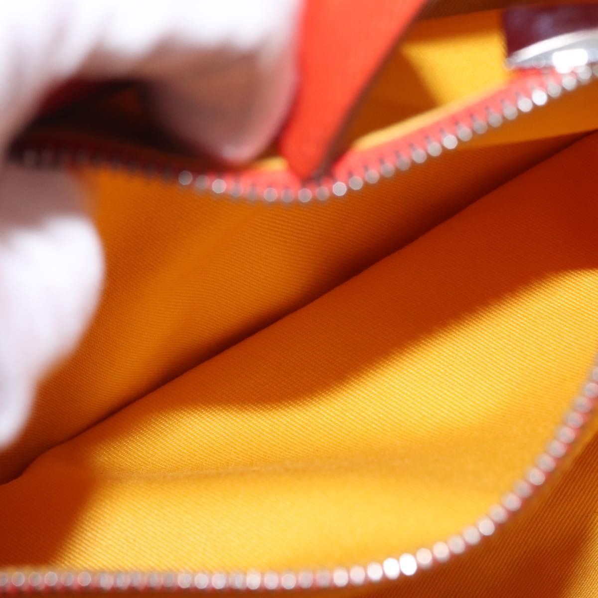 Salvatore Ferragamo Gancini handbag Leather, ORANGE, LEATHER, Handbag