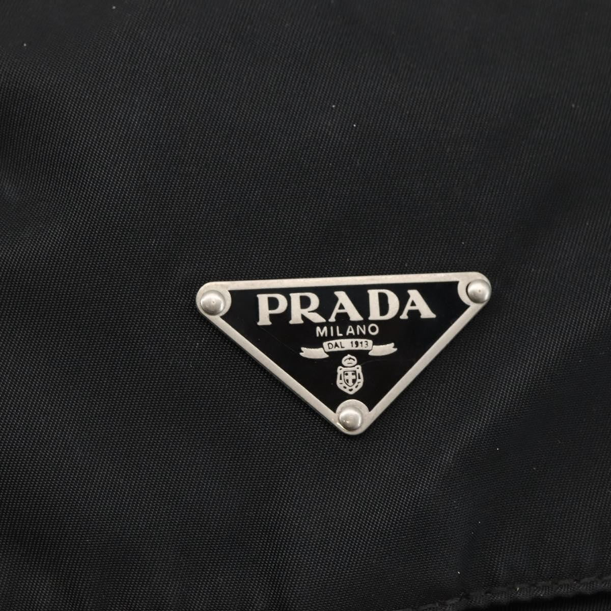 Prada Buckle Messenger Bag Tessuto, BLACK, NYLON, Crossbody bag