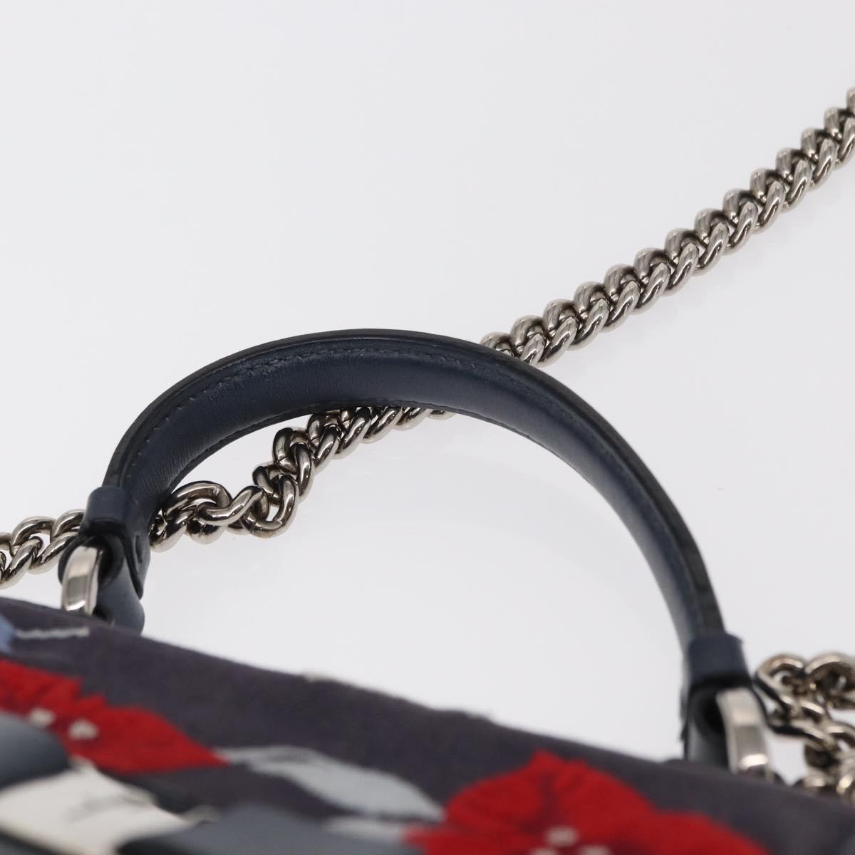 Salvatore Ferragamo Vala Handbag Leather, NAVY, DENIM_JEANS, Handbag