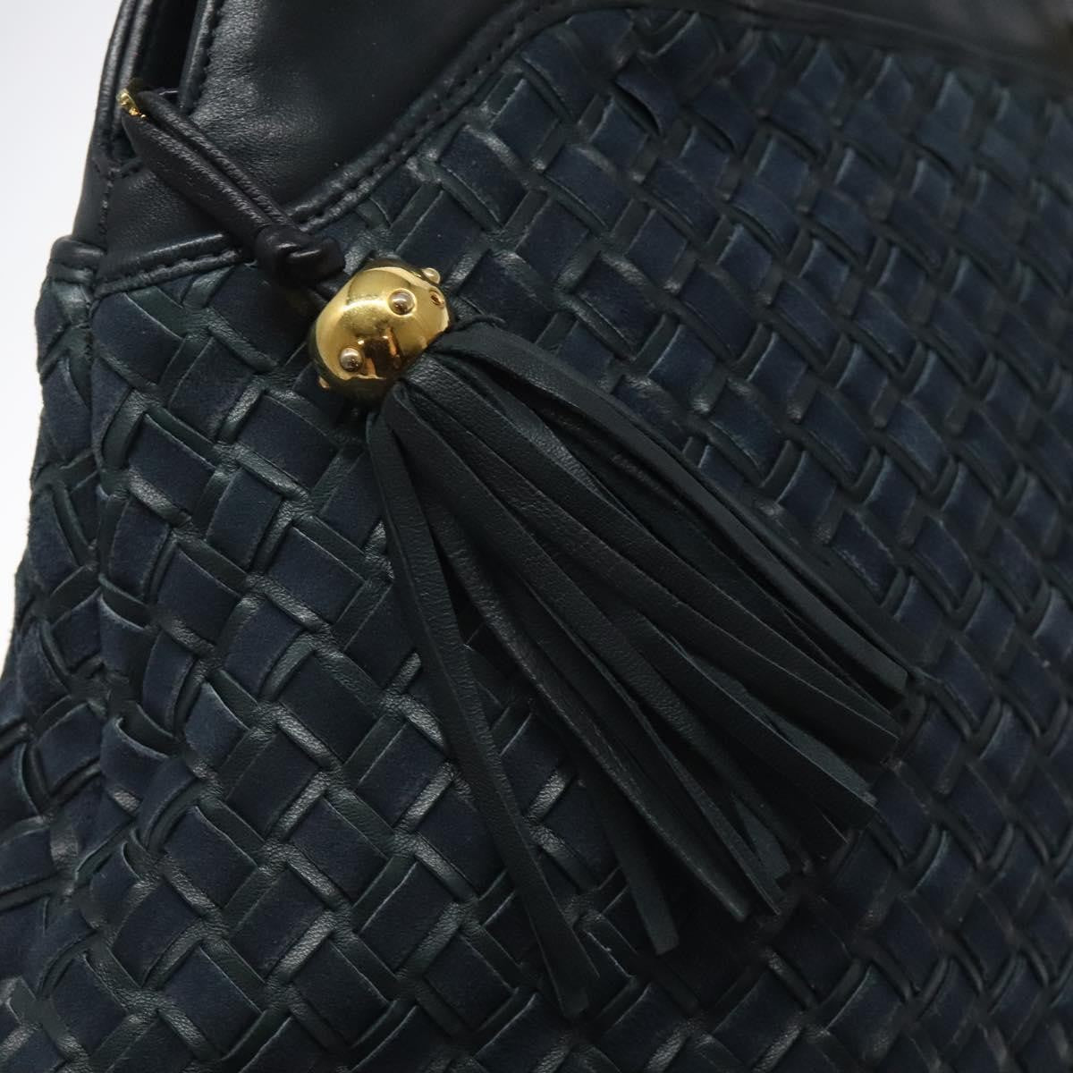 Bally Vintage Shoulder Bag Leather, NAVY, LEATHER, Shoulder bag