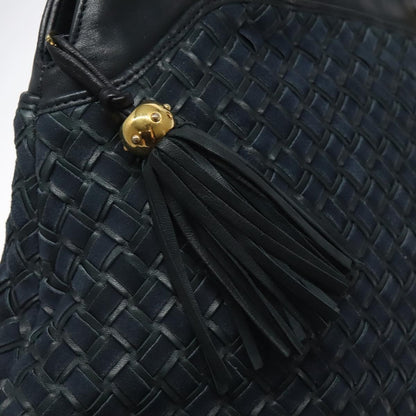 Bally Vintage Shoulder Bag Leather, NAVY, LEATHER, Shoulder bag