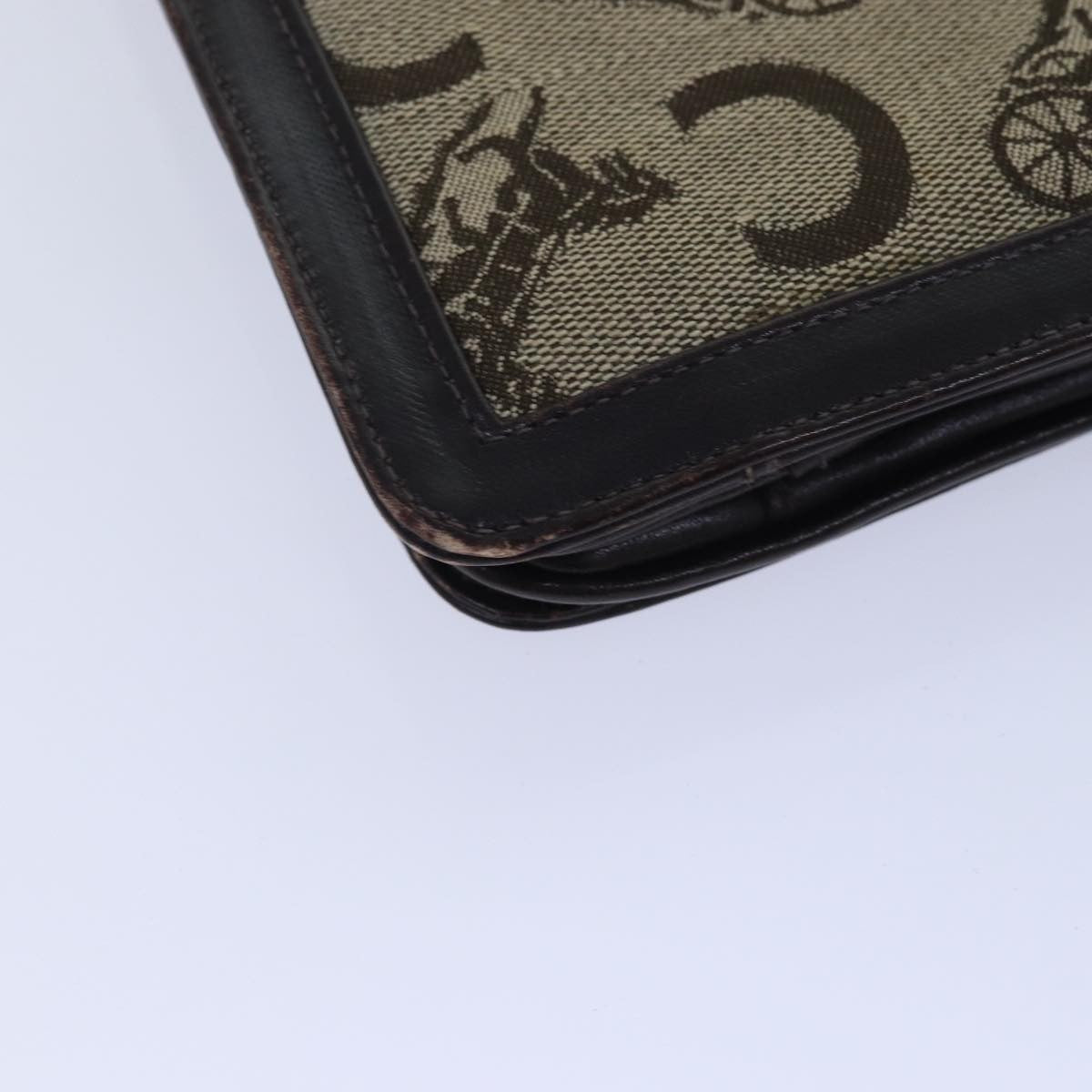 Celine Sulky Clutch Bag Canvas, BEIGE, CANVAS, Clutche & pouche