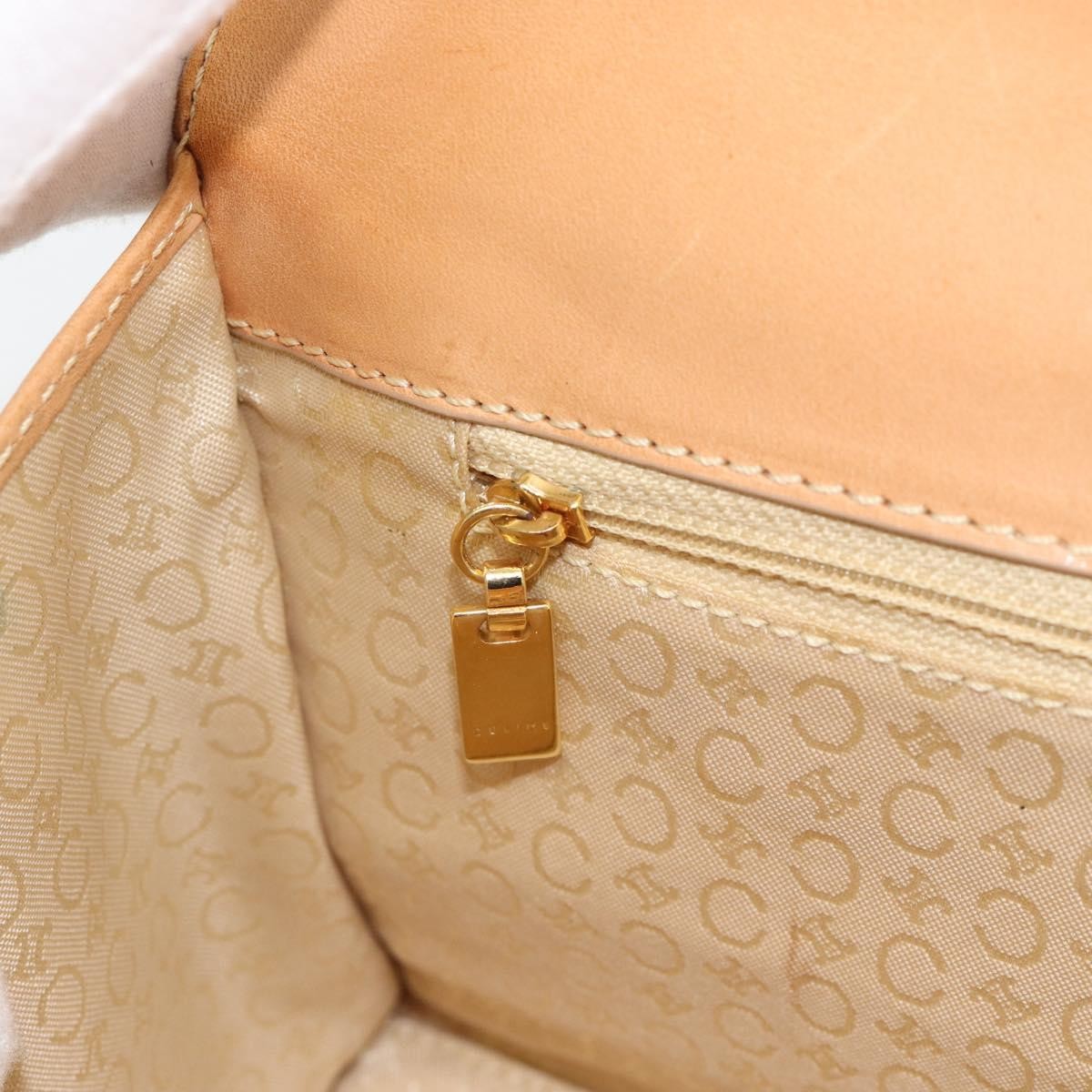 Celine C Macadam Handbag Canvas, Beige, Canvas, Handbag