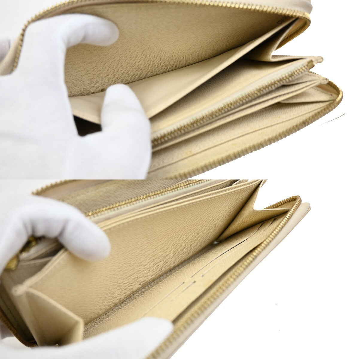 Louis Vuitton Zippy Wallet NM Damier Azur, WHITE, CANVAS, Wallets