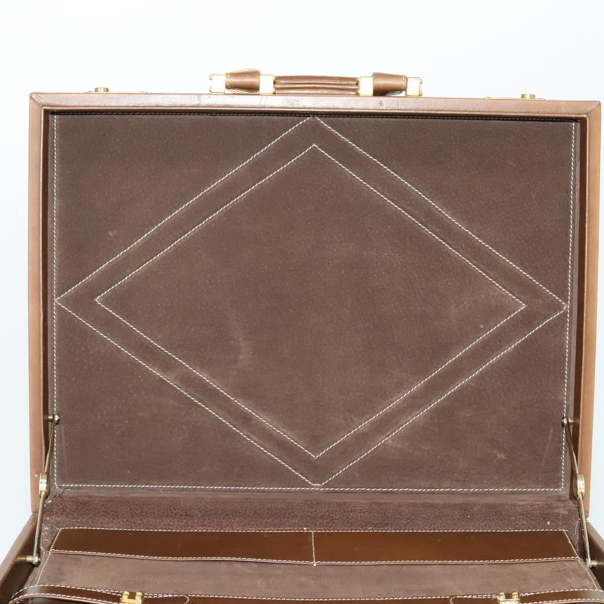 Loewe Anagram Business Leather, BEIGE, LEATHER, Briefcase