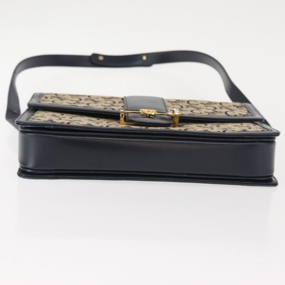 Celine C Sulky Shoulder bag Canvas and Leather, NAVY, CANVAS, Shoulder bag