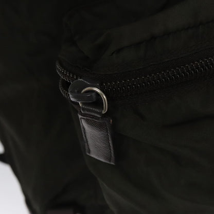Prada Double Front Pocket Backpack Tessuto, Khaki, Nylon, Backpack