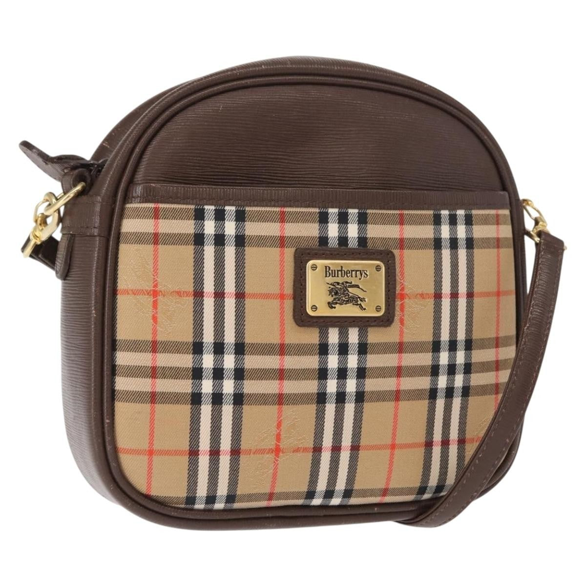 Burberry Nova check Shoulder bag Canvas, BEIGE, CANVAS, Shoulder bag