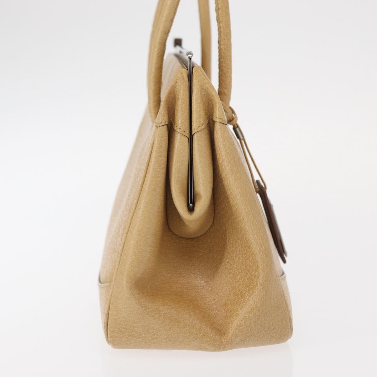 Gucci Vintage Handbag Leather, BEIGE, LEATHER, Handbag